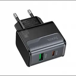 Зарядний пристрій від мережі HOCO CS71A PD20W 1Type-C/1USB Чорний - мініатюра 2