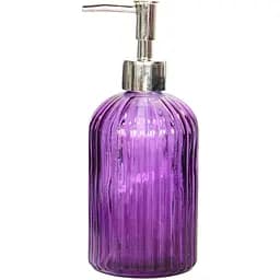 Дозатор скляний фіолетовий Crystal Lines 400 мл (83231004_Ф)