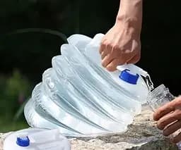 Каністра пакет для води складана з ручкою та краном ViO PE-FT 5l, трансформер, 5 л, прозора - мініатюра 3