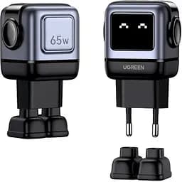 Зарядний пристрій Ugreen CD361 Nexode Robot GaN Tech USB-A + 2*USB-C 65 W (UGR-25685B) - мініатюра 3