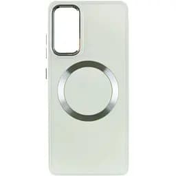 TPU чохол Epik Bonbon Metal Style with MagSafe для Samsung Galaxy S23 FE Білий / White