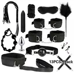 Комплексний BDSM набір 13 елементів задоволення Чорний K0612-1