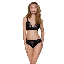 Еластичний топ з мереживом Passion TOP black L - мініатюра 5