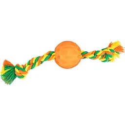 Игрушка для собак Agility мяч с канатом 6 см оранжевая