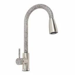 Смеситель для кухни с выдвижным изливом Platinum KT 8203 (8614) микс Комби Графит