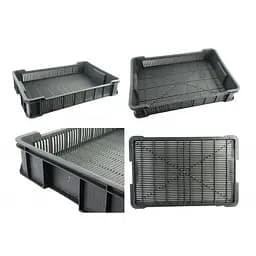 Ящик полімерний Y050 сорт №2 чорний 60 x 40 x 11.5 см