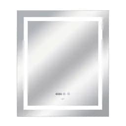 Дзеркало Qtap Mideya 700x800 з LED-підсвічуванням Touch, з антизапотіванням, з годинником, диммером яскравості QT2078DCF7080W - мініатюра 4