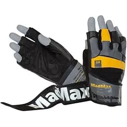 Рукавички для фітнесу Mad Max  Signature MFG 880 Black/Grey/Yellow S