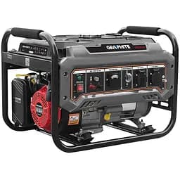 Graphite Генератор бензиновий 58G904, 2.0/2.2кВт, 1х12В та 2х230В (16А), бак 15л, 360г/кВтГ, 40 кг