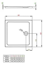 Душовий піддон Radaway Doros C 100x100 SDRC1010-01 - мініатюра 3