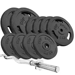 Набор Hop-Sport Strong с W или Z подобным грифом 57 кг