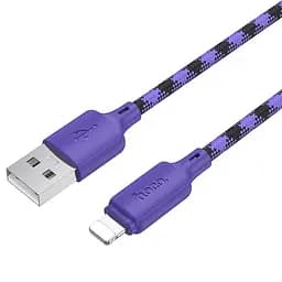 Дата кабель Hoco X116 Meridian USB to Lightning 2.4A (1m) Gradient Purple Mix - мініатюра 4