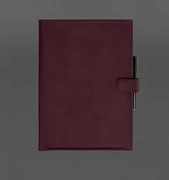 Кожаный блокнот А4 (софт-бук) 9.2 бордовый Crazy Horse