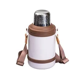 Термос для туризму Vacuum Cup 1,5 л з фліп кришкою та складаними ручками, коричневий Yiwu HP-14-21V - мініатюра 14