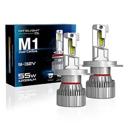 Комплект світлодіодних ламп Infolight M1 Dual Canbus H4 55W