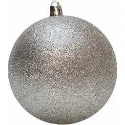Ялинкова куля Linhai D10 см сріблястий гліттер пластик (891817)