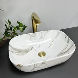 Умивальник VBI Ravenna aiax glossY накладний VBI-011205, Мармур - мініатюра 2