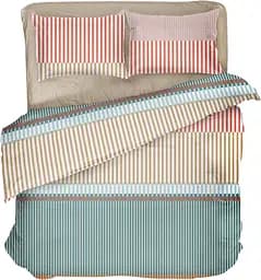 Комплект постільної білизни Lelit Полуторний бежевий з зеленим полікотон P-0135/1 (le2000000273914)