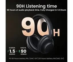 Навушники бездротові Ugreen HP202 HiTune Max5 Hybrid Active Noise-Cancelling Headphones (UGR-25255) чорні - мініатюра 4