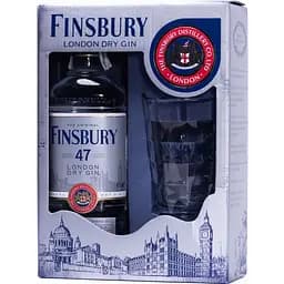 Набір джин Finsbury Platinum 47% 0.7 л + склянка 380 мл