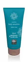 Лубрикант і масажне масло 2 в 1 Massage & Glide Gel 2in1 Amber scent 200 мл