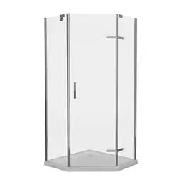 Душевая кабина Eger Stefani 100x100 на низком поддоне 599-535-100, прозрачный, хром