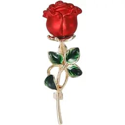 Брошь Роза красная (84946981)