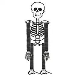 Скелет декорований Yes! Fun Halloween картонний 75 см чорний (974323)