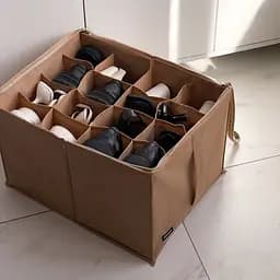 Органайзер-коробка ORGANIZE  для взуття на 8 пар до 44 розміру 43*35*29 см (бежевий) - мініатюра 2