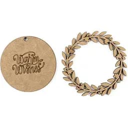 Набор заготовок Rosa Talent Warm Wishes ХДФ 9.5х9.5 см 4 шт