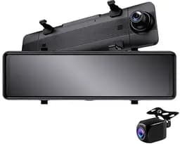 Дзеркало відеореєстратор DVR C109 10.26" 2k (2 камери) Wi-Fi Bluetooth AUX Android Auto CarPlay - мініатюра 2
