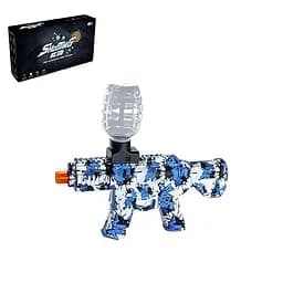 Игрушечный автомат с орбизами и съемным магазином. Голубой