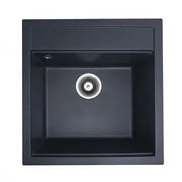 Кухонная мойка из искусственного камня прямоугольная WiZ №18 490х510 мм (Черная)
