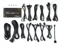 Блок живлення 1300 Вт, Chieftec Polaris Pro, Black, модульний, 80+ Platinum, Active PFC, 135 мм FDP, 4xMolex / 12xSATA / 1x16-pin / 6x6+2-pin / 1x20+4-pin / 2x4+4-pin, захист AFC/OCP/OPP/OTP/OVP/SCP/SIP/UVP, ATX 12V 3.0 (PPX-1300FC-A3) - мініатюра 5