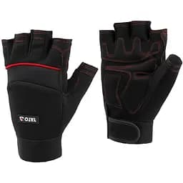 Рукавички робочі Yato посилені з відкритими пальцями розмір 9 чорні (YT-74659)