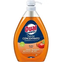 Гель концентрат для миття посуду Dual з яблучним оцтом 1000 мл