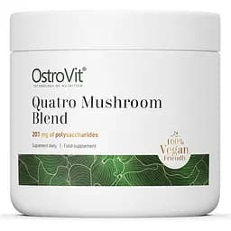 Екстракт чотирьох різних грибів OstroVit Vege Quatro Mushroom Blend, 100 грам для підтримки імунної системи та мозку