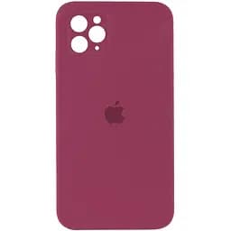 Чохол Epik Silicone Case Square Full Camera Protective AA для Apple iPhone 11 Pro Max 6.5 Бордовий/Plum