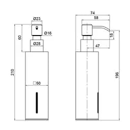 Дозатор для рідкого мила Q-tap Liberty BLM 1152-2  - мініатюра 3