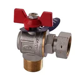 Кран кульовий кутовий з накидною гайкою Solomon 3/4″ ЗВ PN40 160402