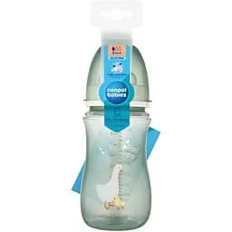 Бутылка антиколиковая Canpol babies EasyStart Goose с контейнером для сухой молочной смеси 240 мл зеленая (35/245_zestaw)