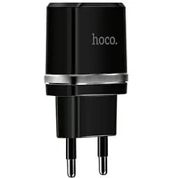 Мережевий зарядний пристрій Hoco C12 2 USB + USB Cable Type-C 2.4 A Black