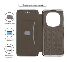 Чехол-книжка для Xiaomi Redmi Note 14 Pro 5G Poco X7 5G, G-Case, черный, кожаный чехол-книжка из экокожи (PU) и TPU, с магнитом, с подставкой и вместительным кардхолдером, противоударный, защита всего корпуса, ArmorStandart (ARM79790) - мініатюра 3