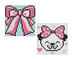 Набор с алмазной мозаикой на самоклеящейся основе для детей Бантик, 9x9 см, AMS1055