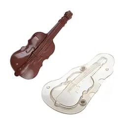 Форма полікарбонатна для шоколадних цукерок та шоколаду 3D на магніті «Віолончель» 23 x 12.5 см, Kitchen Master Прозорий 83513