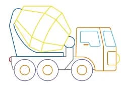 Розмальовка з підказкою. Великі машини - мініатюра 3
