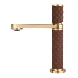 Дизайнерский смеситель для умывальника коричневый Nett OGBr-24 Коричневый