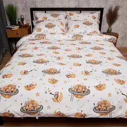 Комплект постільної білизни Moon&Star Бязь Gold Люкс Teddy Dreams Полуторний 143х210 наволочки 4х50х70 - мініатюра 2