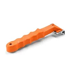 Рибочищення скребок для рибної луски з пластиковою ручкою 15.5 см Жовтогарячий, Kitchen Master Помаранчевий 87614