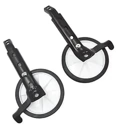 Опорні (тренувальні / додаткові) колеса для велосипеда зі швидкостями (під перекидку) 16-24" чорний з білим (G0001002)